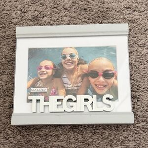 Malden White Picture Frame “THE GIRLS” silver and white frame